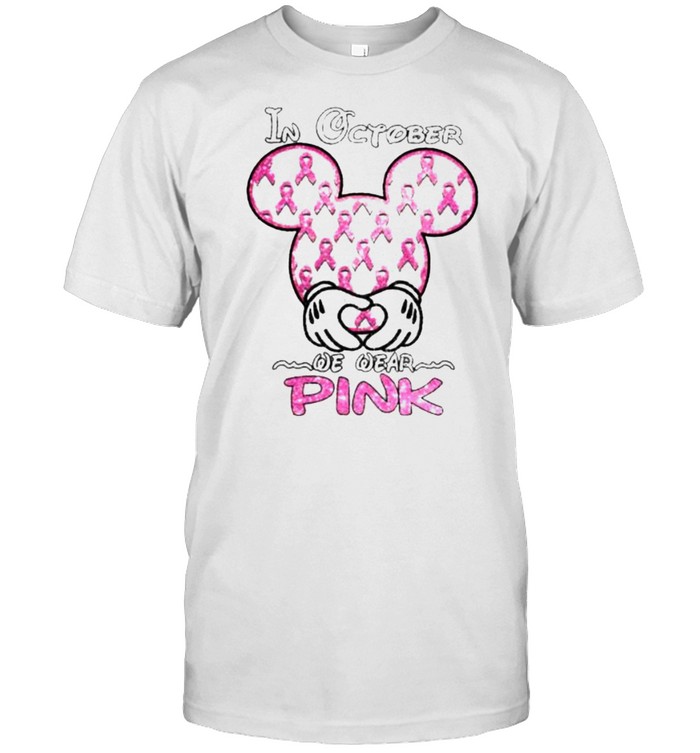 in October We Wear Pink Mickey Shirt