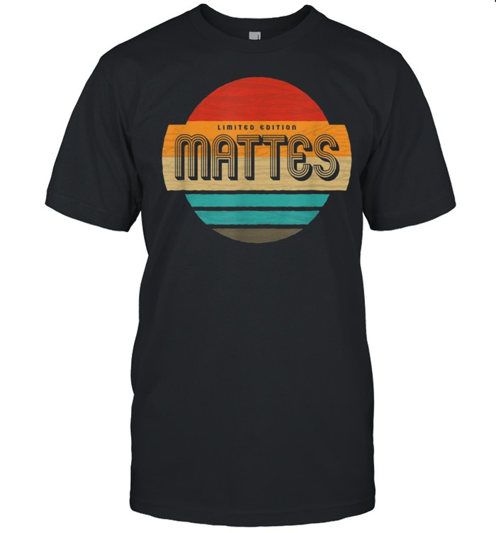 Mens Mattes Name Retro Vintage Sunset Limited Edition shirt