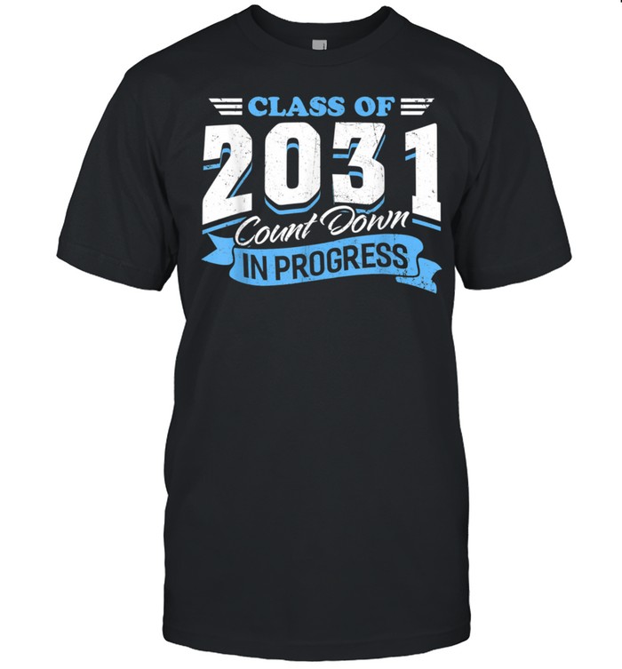 Class Of 2031 Count Down In Progress 3rd Grader Back School shirt