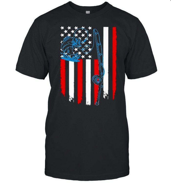 Fishing american flag shirt Classic Men's T-shirt