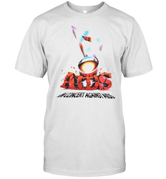 In Concert Against Aids Huey Lewis Grateful Dead Oakland Rock T-shirt