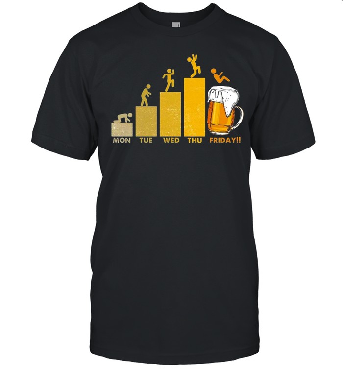 Mon Tues Wed Thu Friday Beer Drinking T-shirt