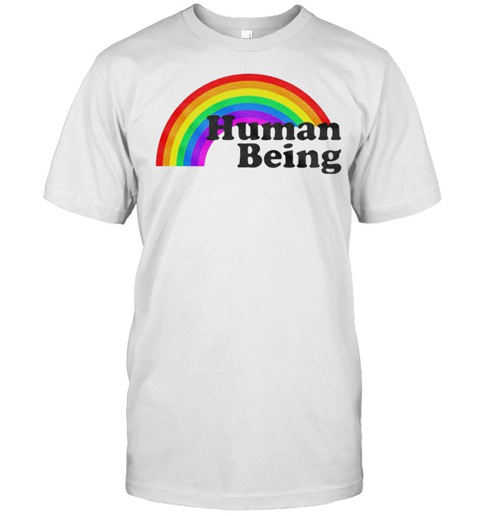 Human being rainbow ringer shirt Classic Men's T-shirt