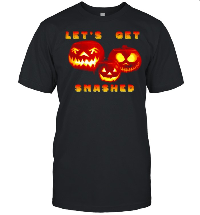 Pumpkins lets get smashed Halloween shirt Classic Men's T-shirt