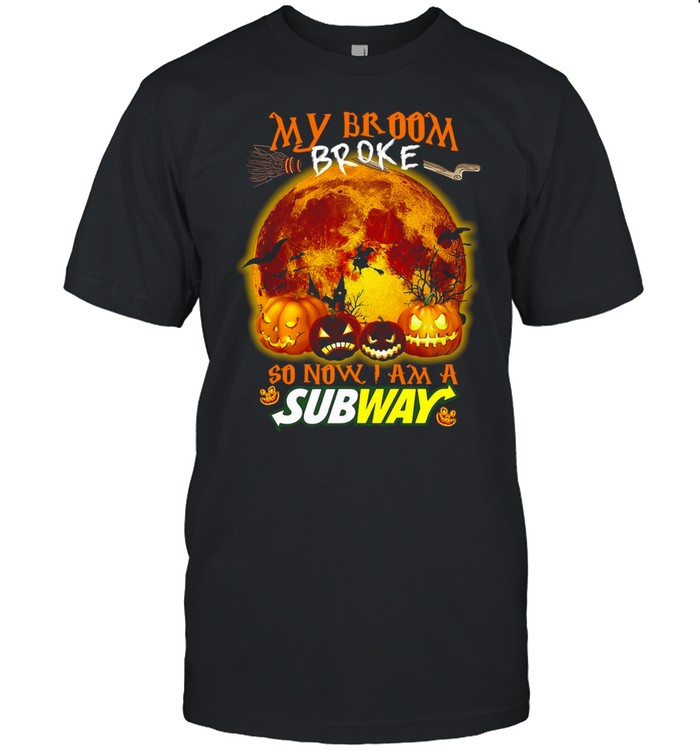 My Broom Broke So Now I Am A Subway Halloween T-shirt Classic Men's T-shirt