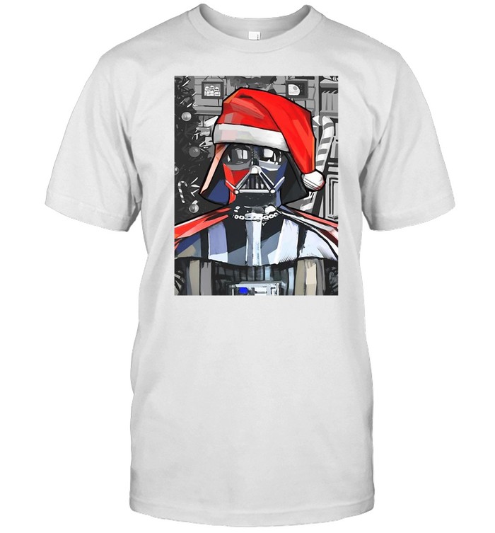 Star Wars Darth Vader Santa Hat Christmas Painting T-shirt Classic Men's T-shirt