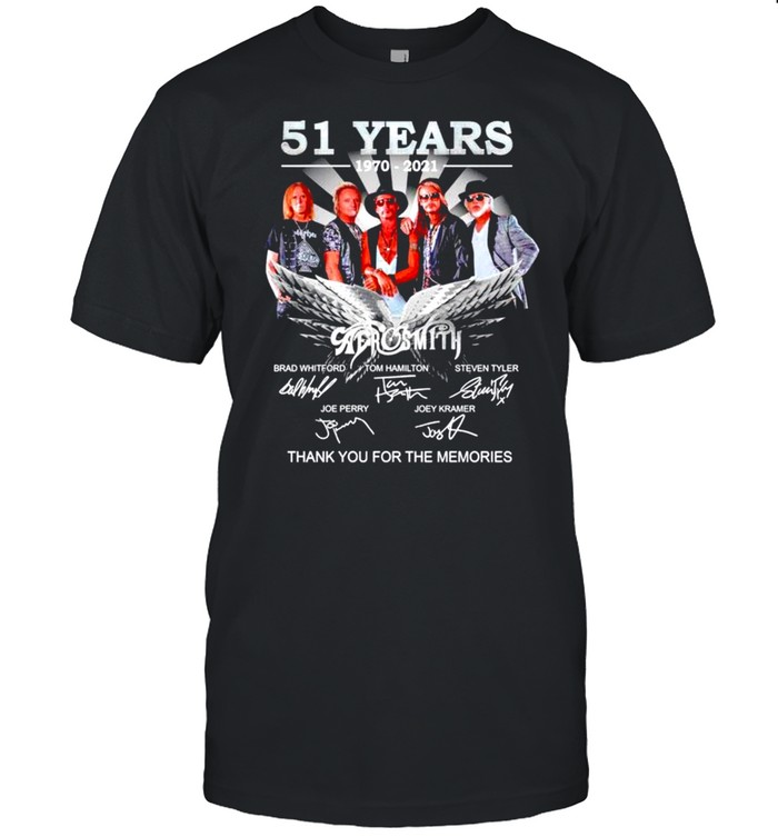 51 years 1970-2021 Aerosmith signatures shirt Classic Men's T-shirt