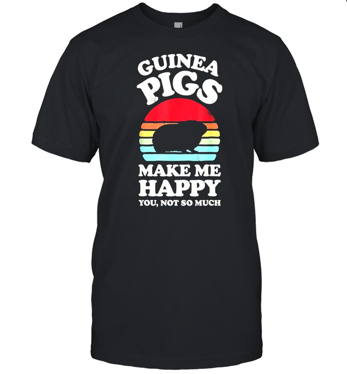Guinea Pigs Make Me Happy Guinea Pig Retro Vintage shirt Classic Men's T-shirt
