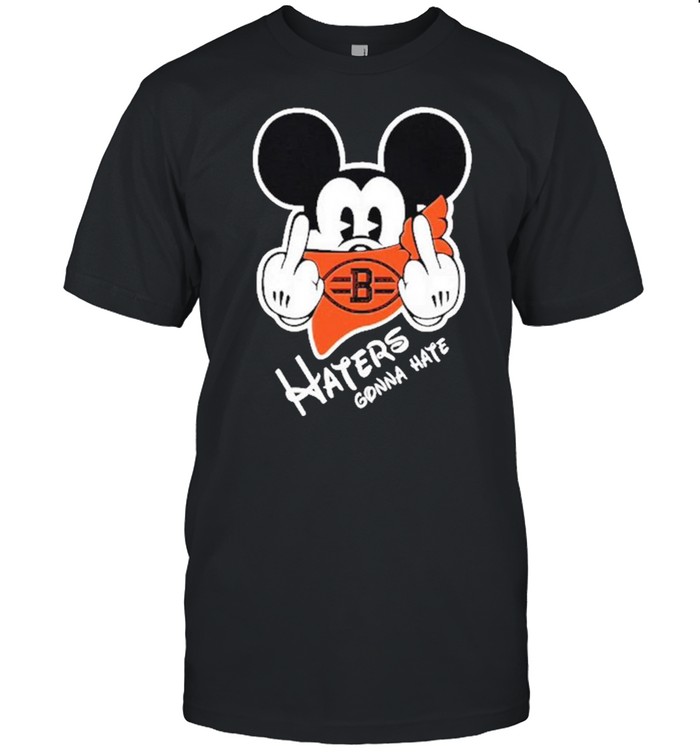 Mickey haters gonna cleveland american football team shirt Classic Men's T-shirt