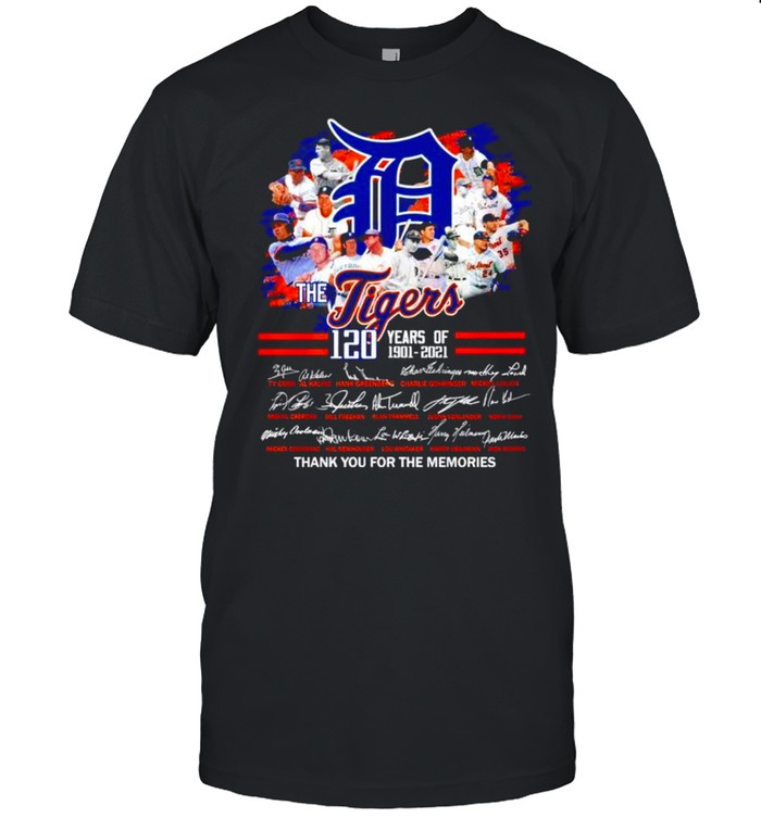 The Tiger 120 years of 1901-2021 signatures shirt