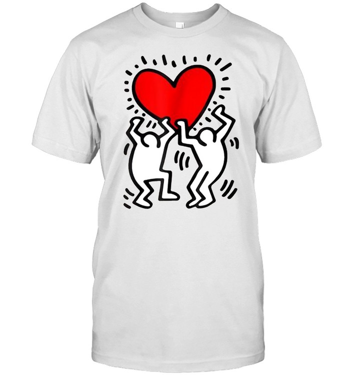 Keiths Harings Design Arts Heart Retro American Artist shirt Classic Men's T-shirt