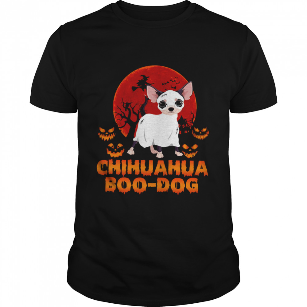 Chihuahua boo dog halloween shirt