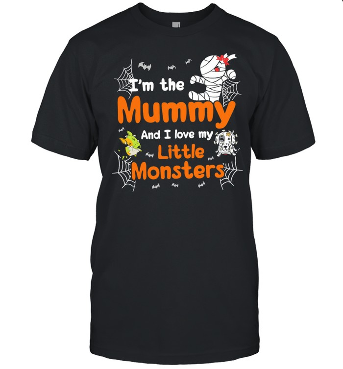 Im The Mummy And I Love My Little Monsters Halloween shirt