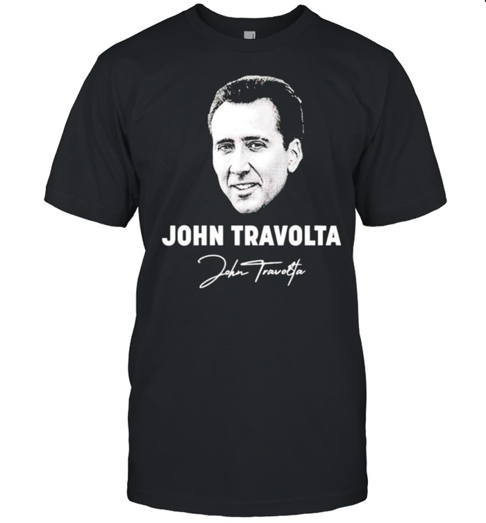 John Travolta Nicolas Cage signature shirt