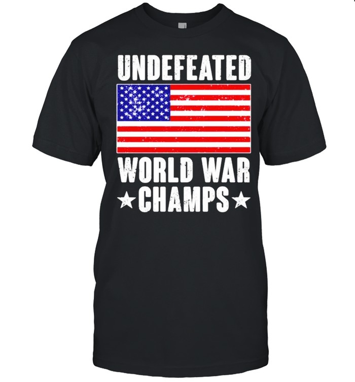 Undefeated world war champs American flag shirt Classic Men's T-shirt