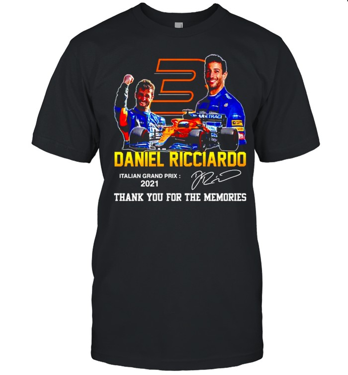 Daniel Ricciardo 2021 thank you for the memories shirt