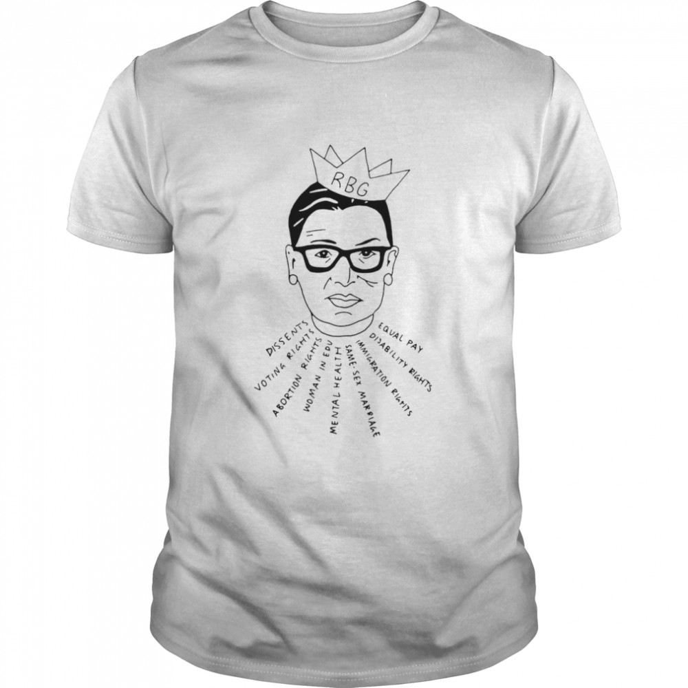 RBG Dissents Voting Rights Abortion Rights Woman In Edu Mental Health T-shirt