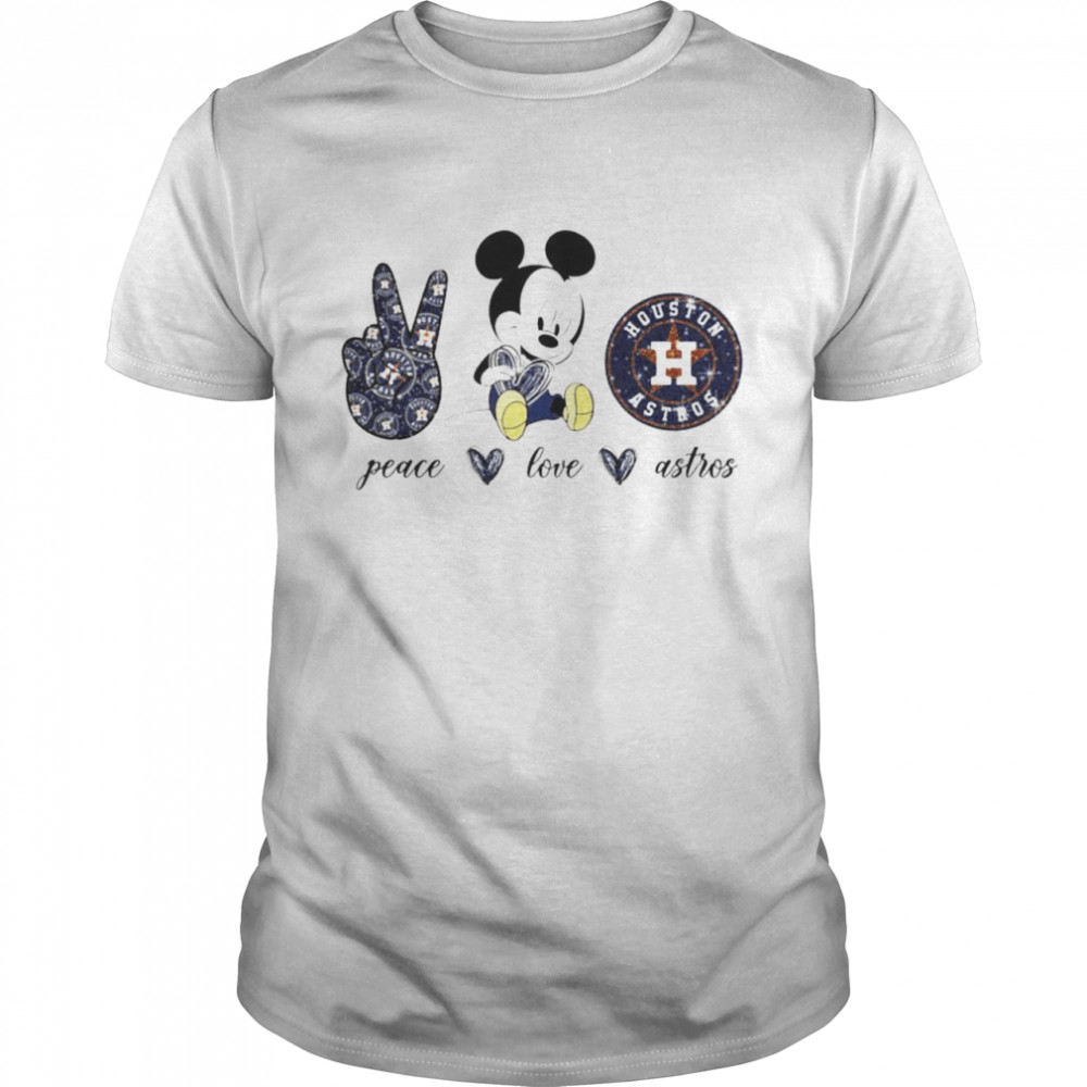 Mickey mouse peace love Houston Astros shirt