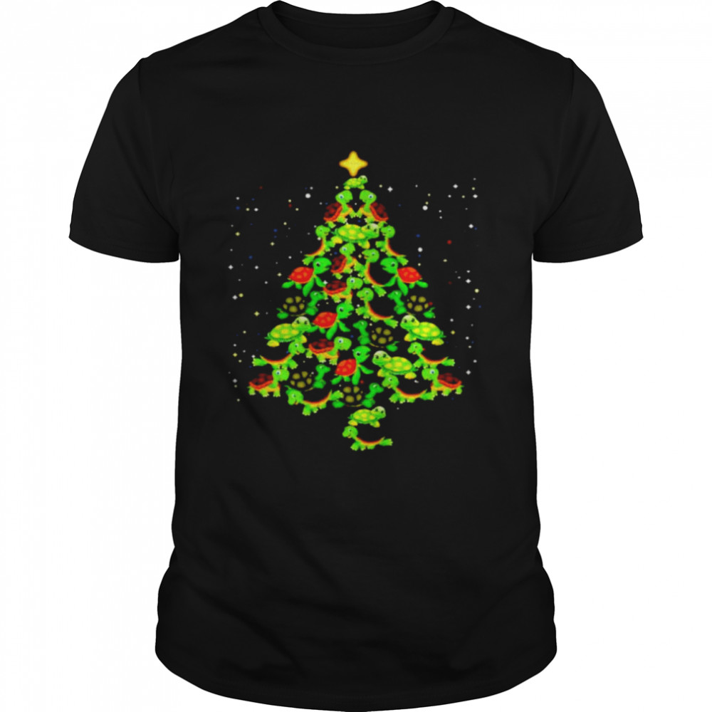 Turtle make Christmas tree shirt