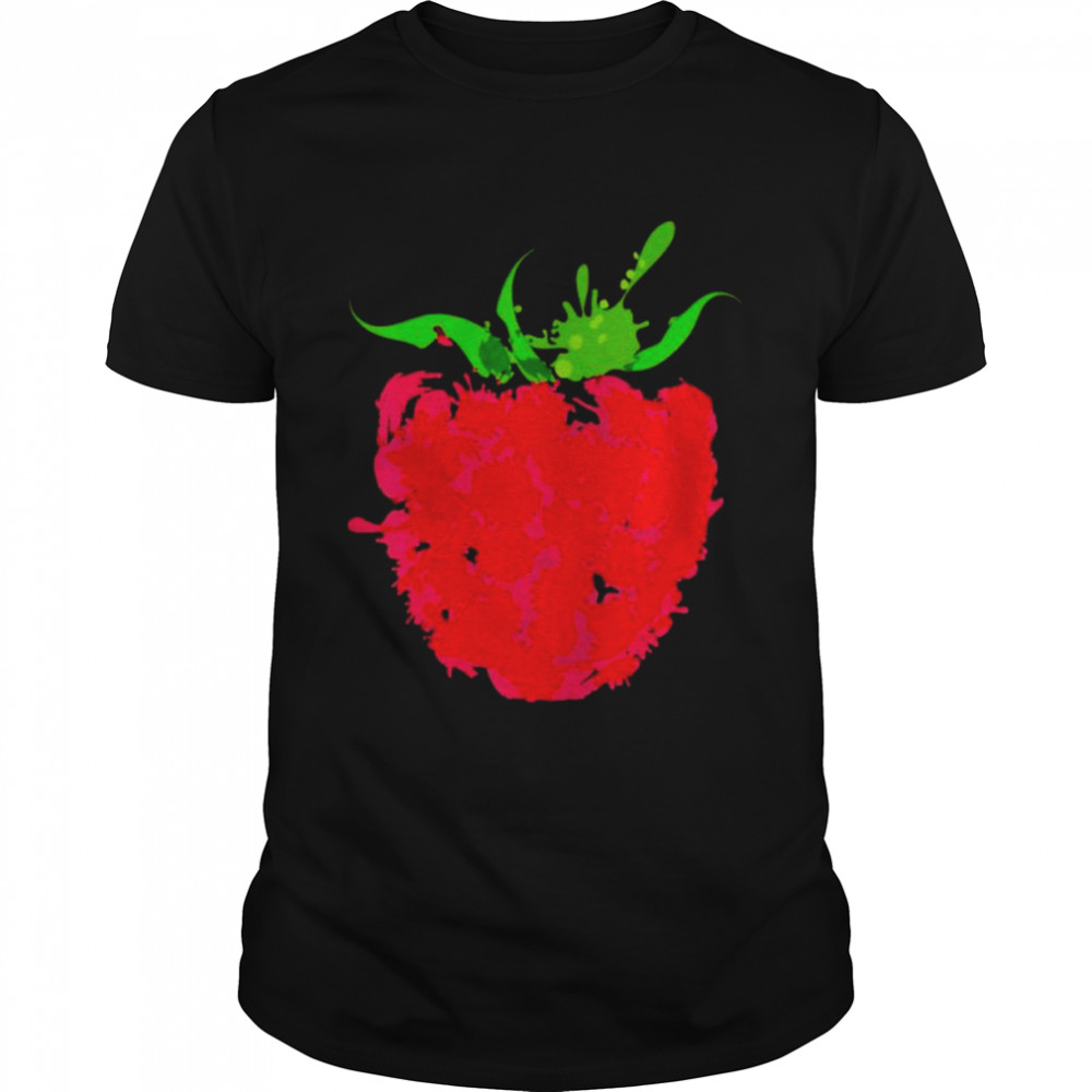 Strawberry fruit painting shirt