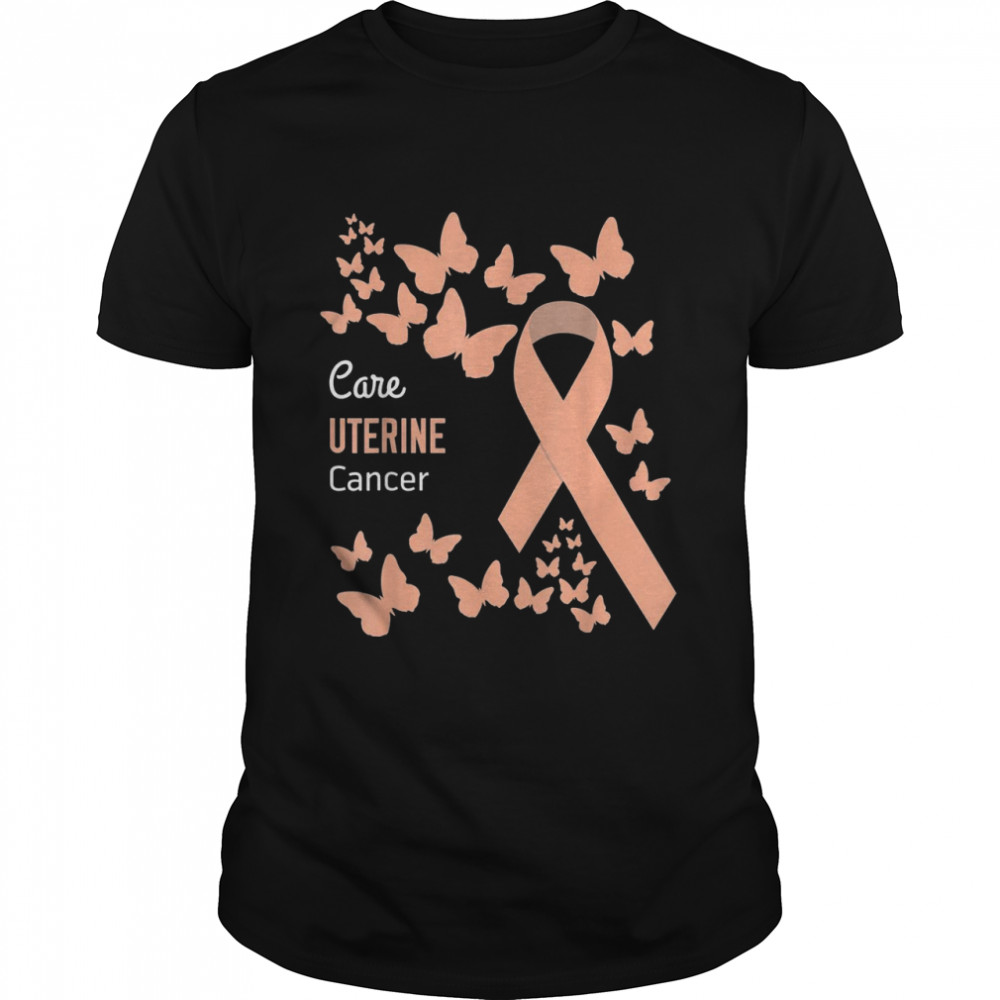 Care Uterine Cancer Awareness Supporter Ribbon Shirt
