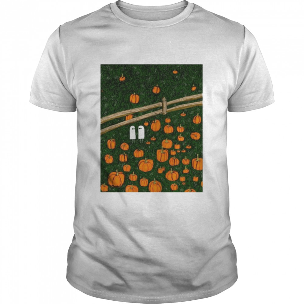 Ghosts Pumpkin Date Night Color Halloween T-shirt