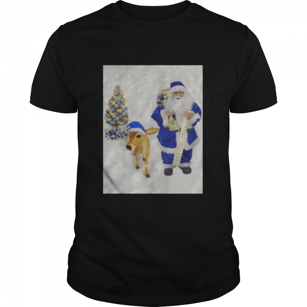 Santa Claus and Reindeer Christmas T-shirt