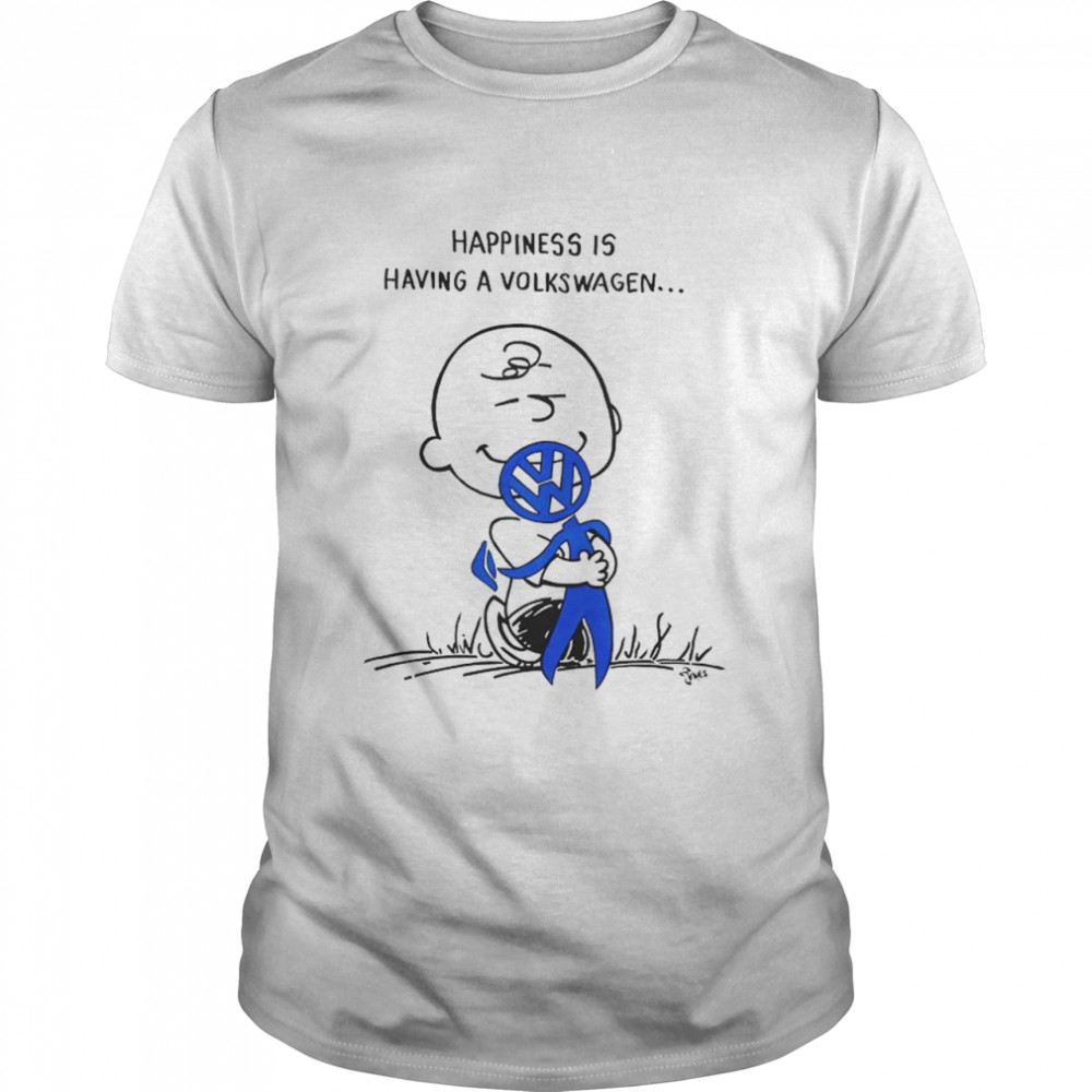 Charlie Brown happiness is having a Volkswagen shirt