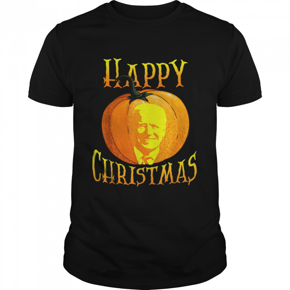 Pumpkin Joe Biden Happy Christmas Halloween Shirt