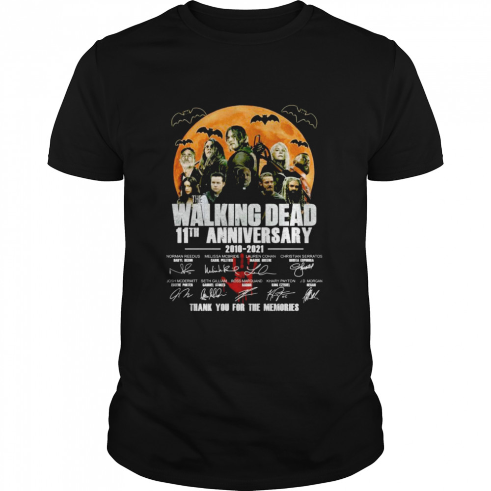The Walking Dead 11th anniversary 2010 2021 thank you for the memories Halloween shirt
