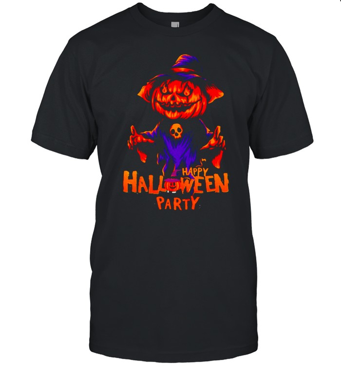 Happy Halloween Party Pumpkin Skull T-shirt