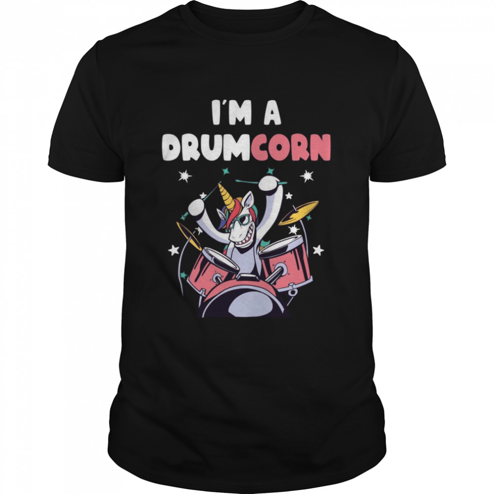 I´m a DrumCorn Einhorn Schlagzeug Musikinstrument Geschenk Langarmshirt Shirt