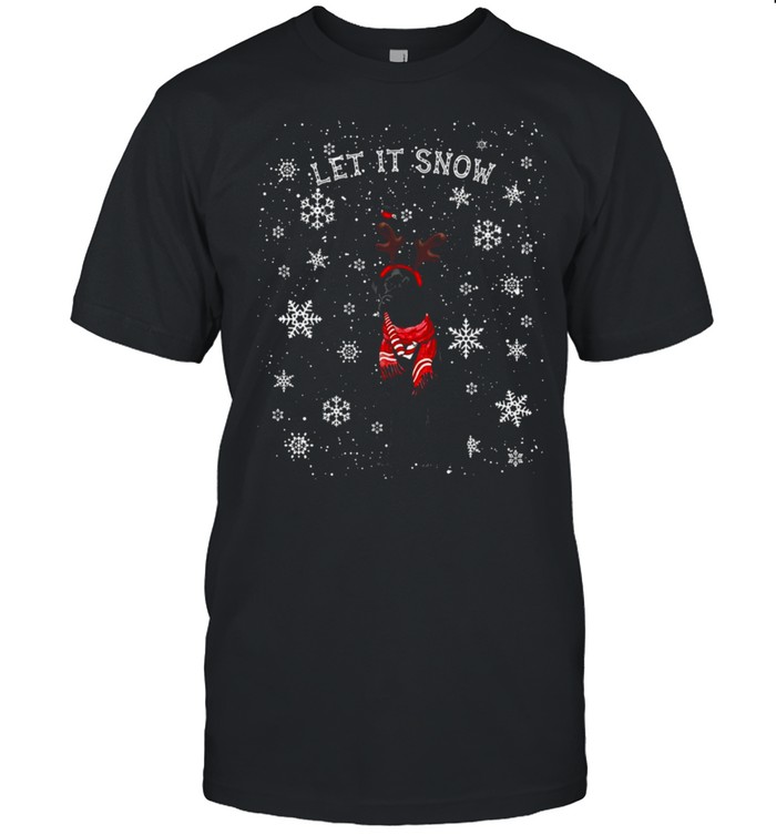 Let It Snow Black Labrador Christmas Sweater T-shirt