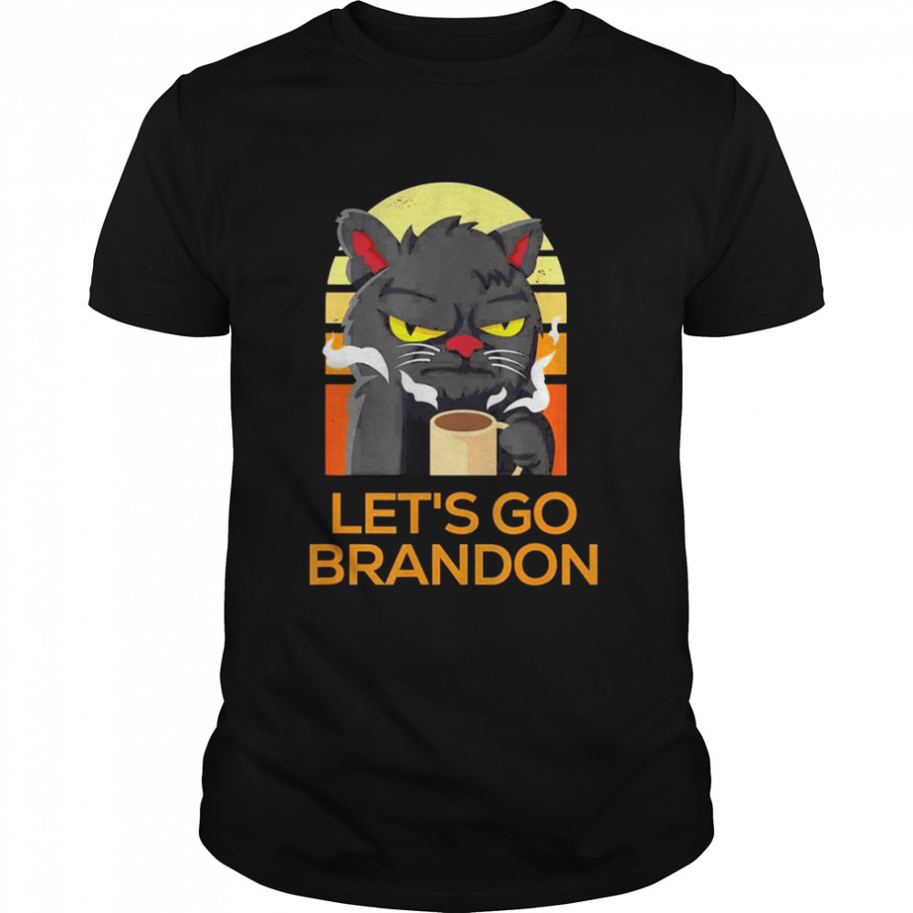 Lets Go Brandon Angry Cat Pro USA Anti Joe Biden Vintage shirt