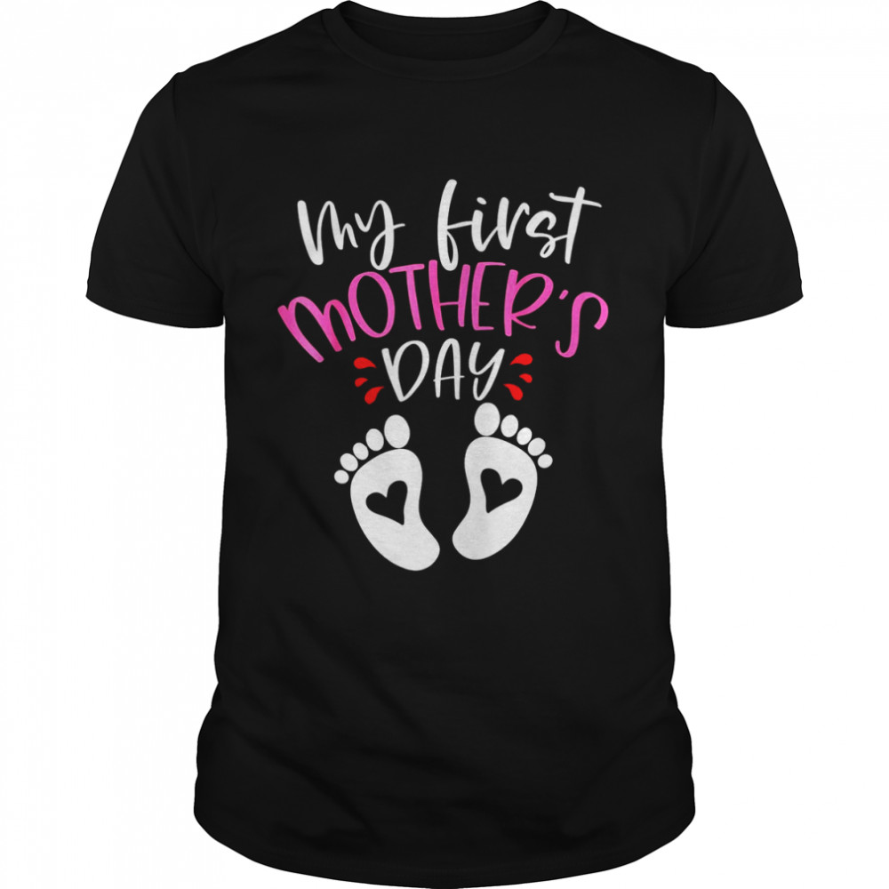 My First Mothers Day Floral Pregnancy Shirt