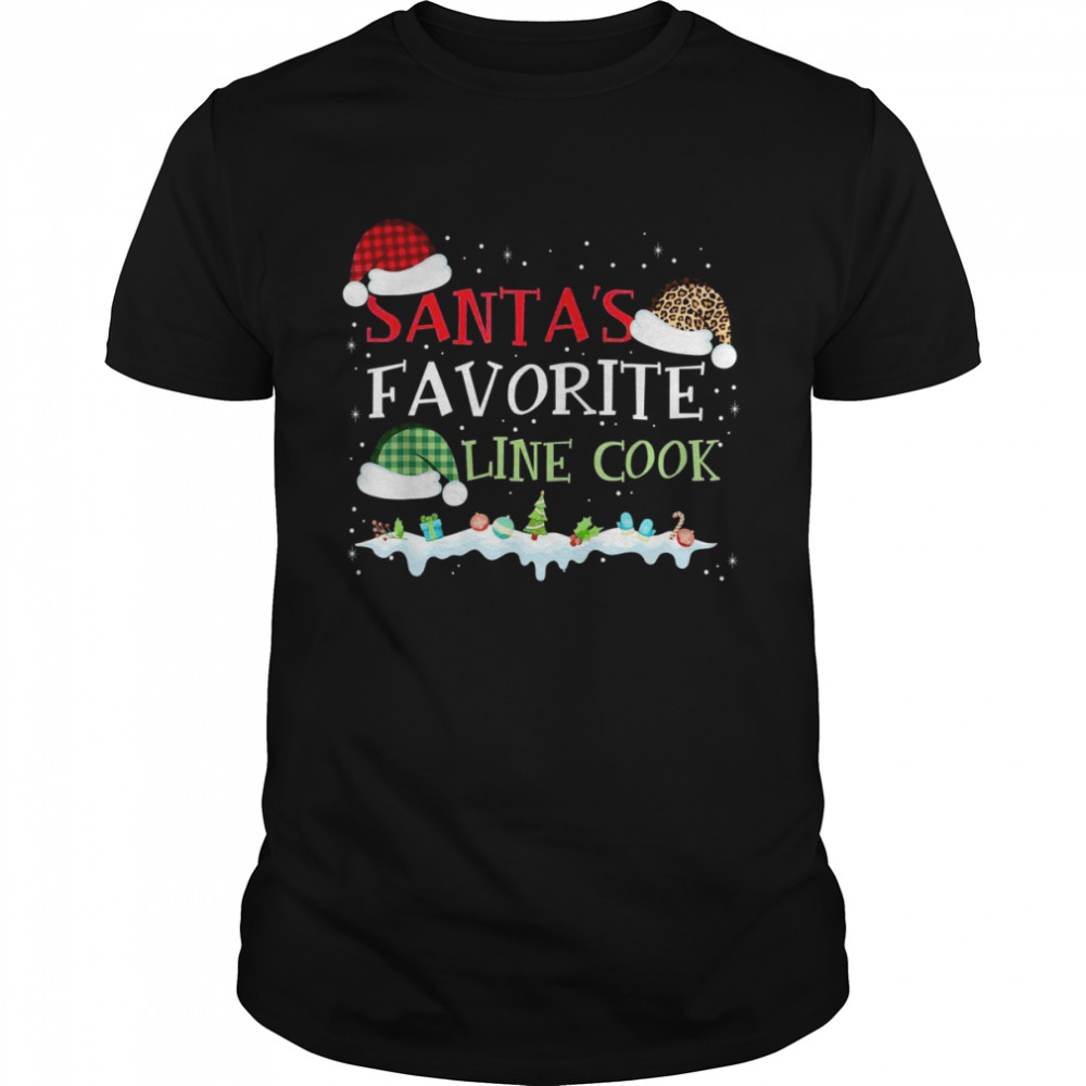 Santa’s Favorite Line Cook Christmas Xmas Shirt