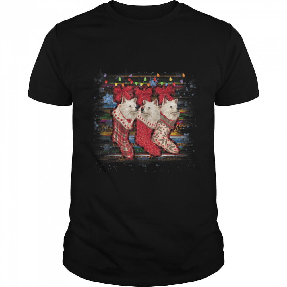 American Indian In Socks Dog Christmas T-Shirt B09JRWHDH1
