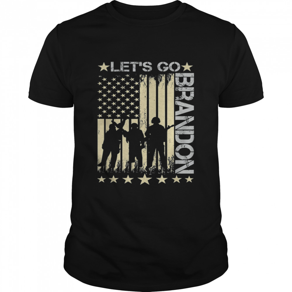 Gun American Flag Patriots Let’s Go Brandon Chant Shirt