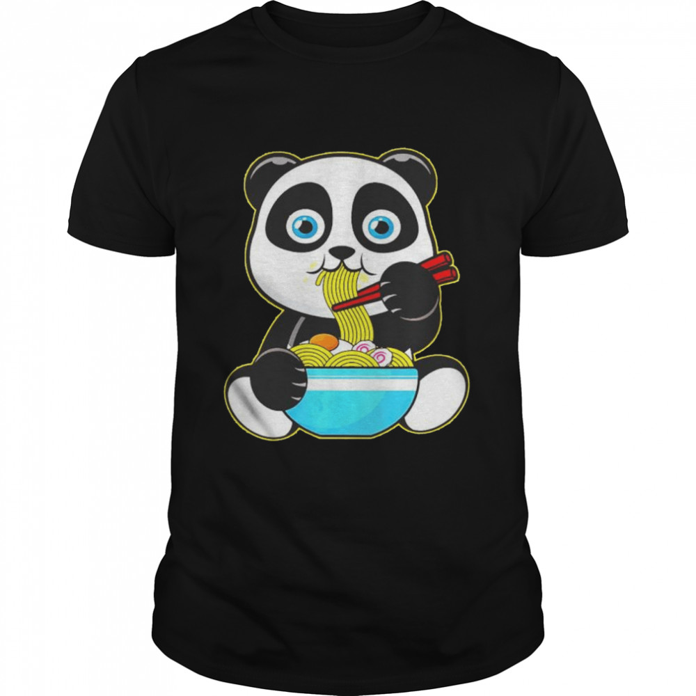 Panda eatting ramen shirt