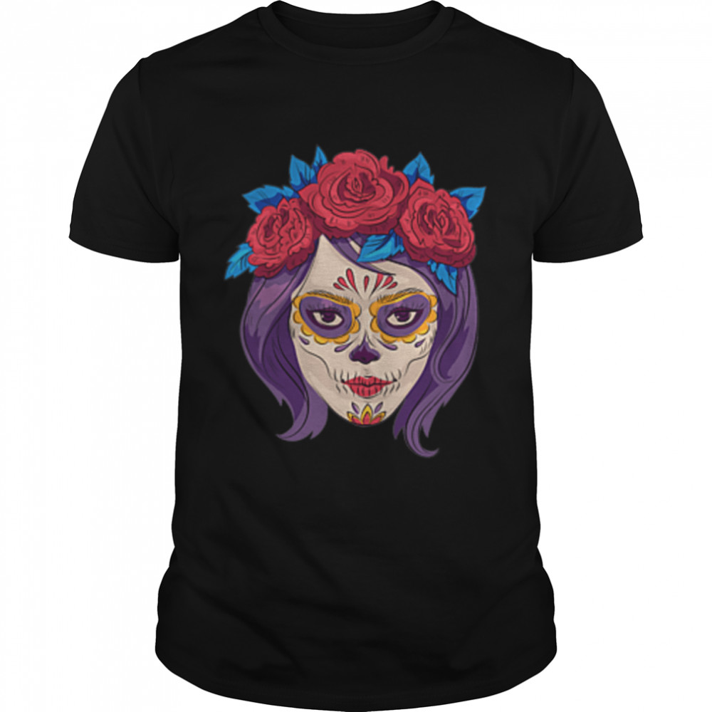 Catrina costume Dia De Los Muertos Day of the dead woman T-Shirt B09JSKRF1S