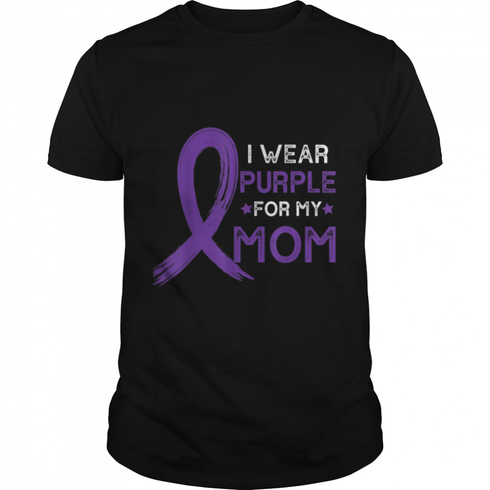 i wear purple for my MOM pancreatic cancer awareness father T-Shirt B09JZ3RYTZ