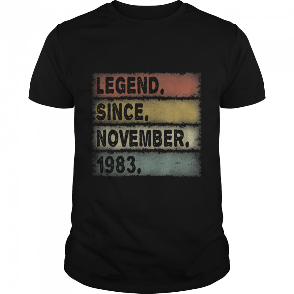Legend November 1983 38th Birthday Retro Mens 38 Years Old T-Shirt B09JSBZ47B