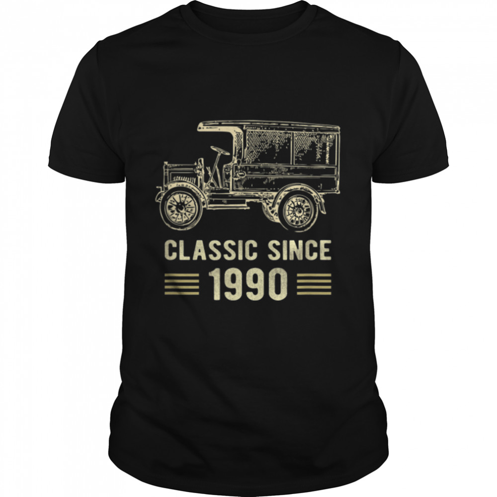 Mens Classic 1990 Vintage Car Truck 32 Year Old Birthday Shirt T-Shirt B09K4DSPF9
