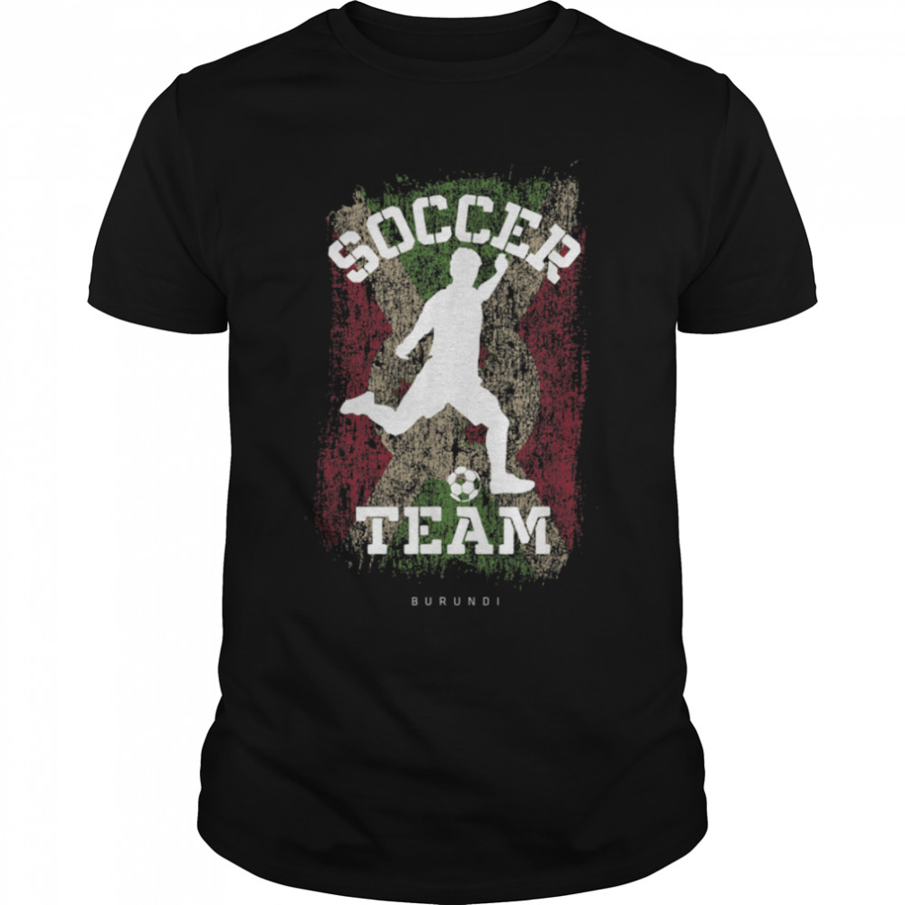 Soccer Burundi Flag Football Team Soccer Player T-Shirt B09JPCYY9R