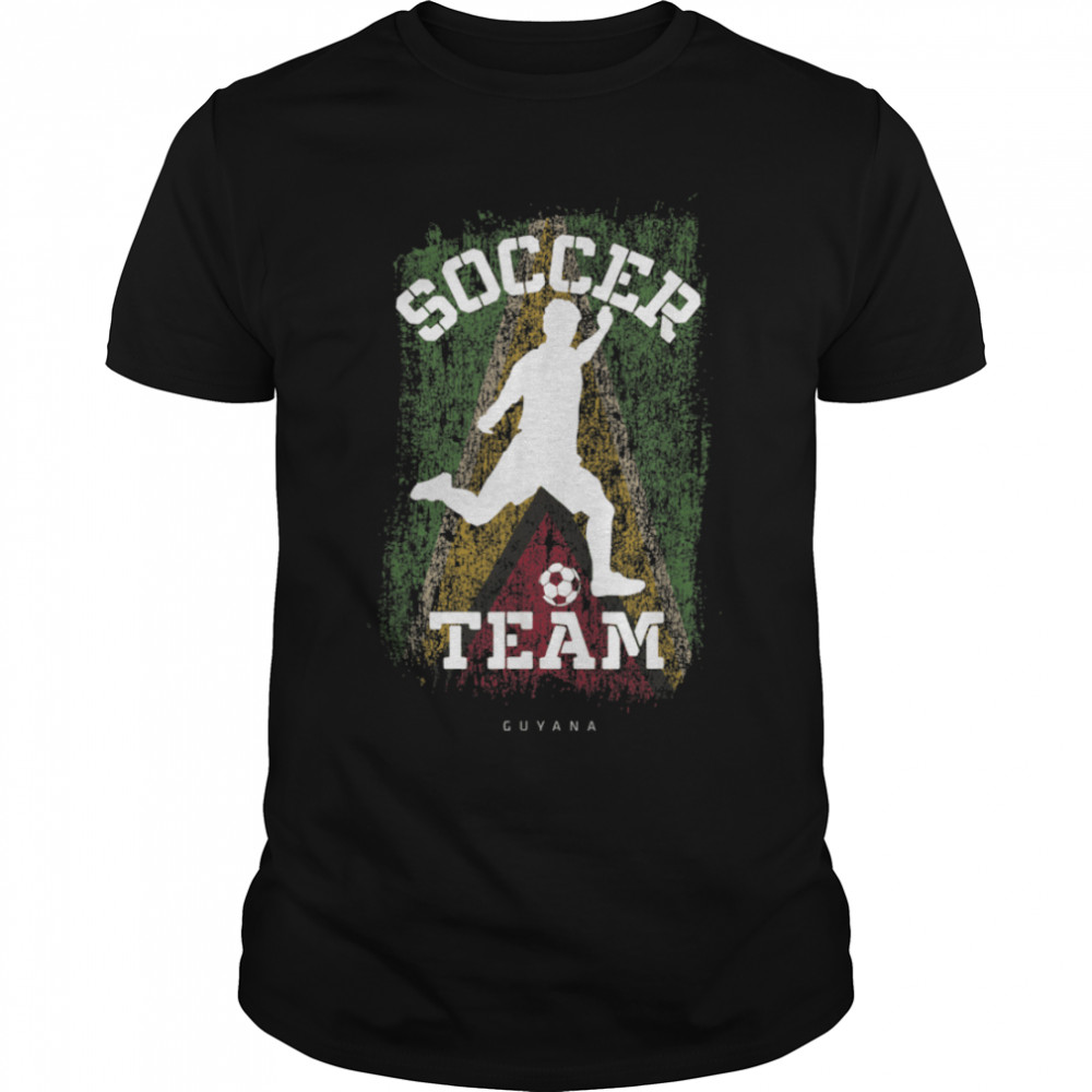 Soccer Guyana Flag Football Team Soccer Player T-Shirt B09JPC945R