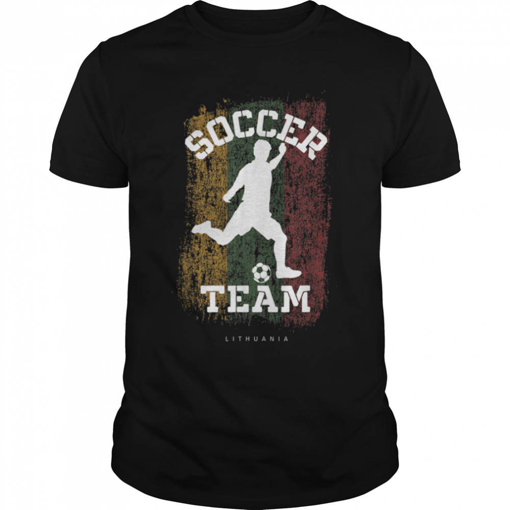Soccer Lithuania Flag Football Team Soccer Player T-Shirt B09JPG52JQ