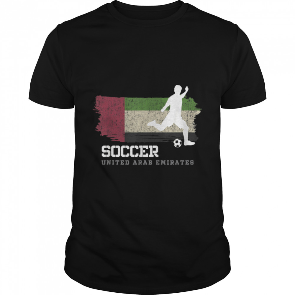 Soccer United Arab Emirates Flag Football Team Soccer Player T-Shirt B09K24R9YG
