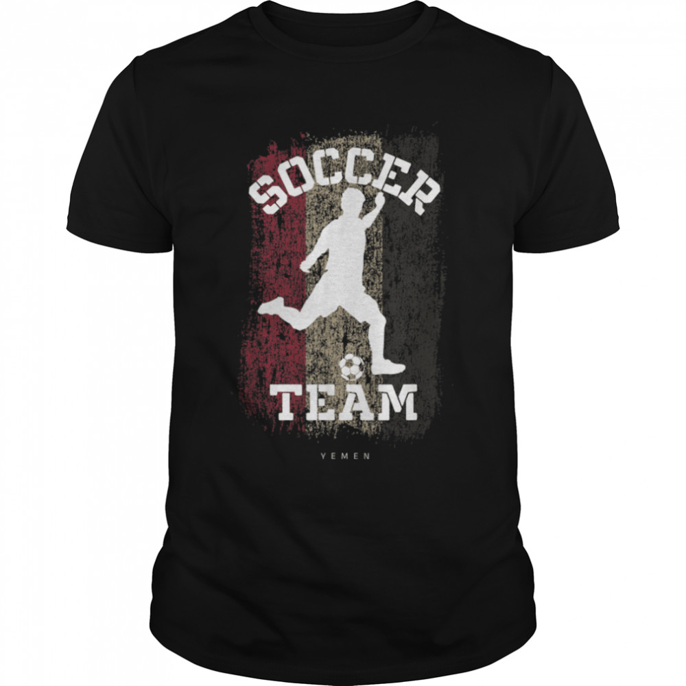 Soccer Yemen Flag Football Team Soccer Player T-Shirt B09JPD2V7N