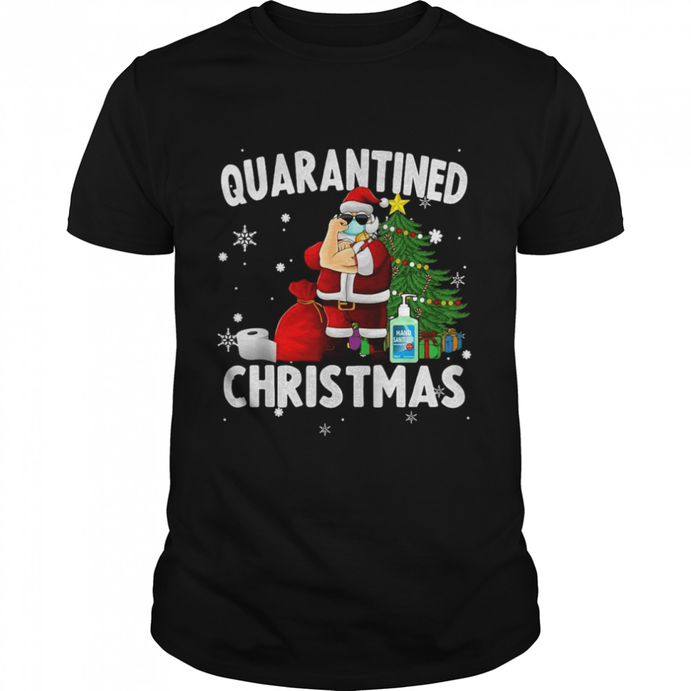 Quarantined Christmas Vaccinated Santa Sweater T-shirt