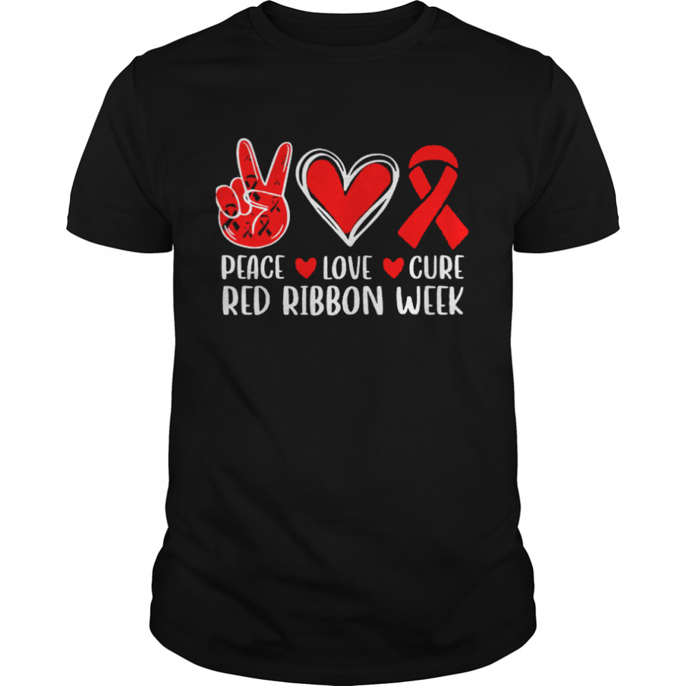 We wear red for red ribbon week shirt